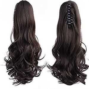 Brown Wavy Hair Extension Clip